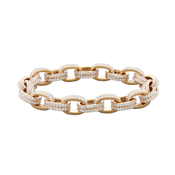 Diamond Gold Link Bracelet