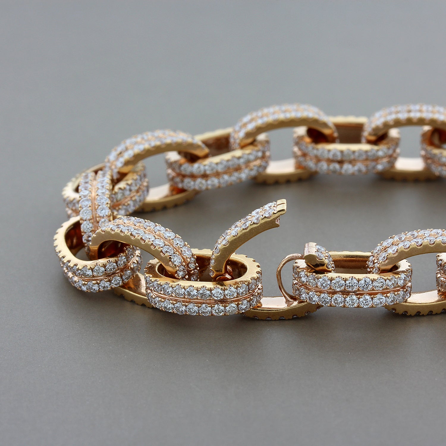 Diamond Gold Link Bracelet