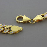 Cuban Link Diamond Gold Bracelet