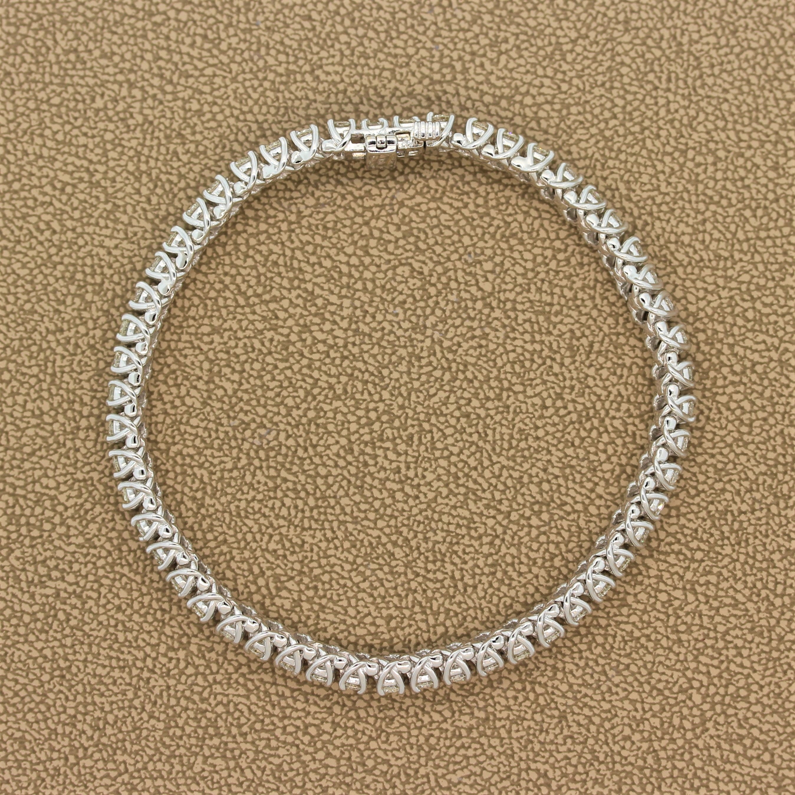 Classic Diamond Gold Tennis Bracelet