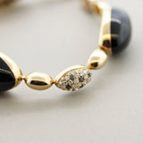 Diamond Onyx “Panther Pattern” Gold Bracelet