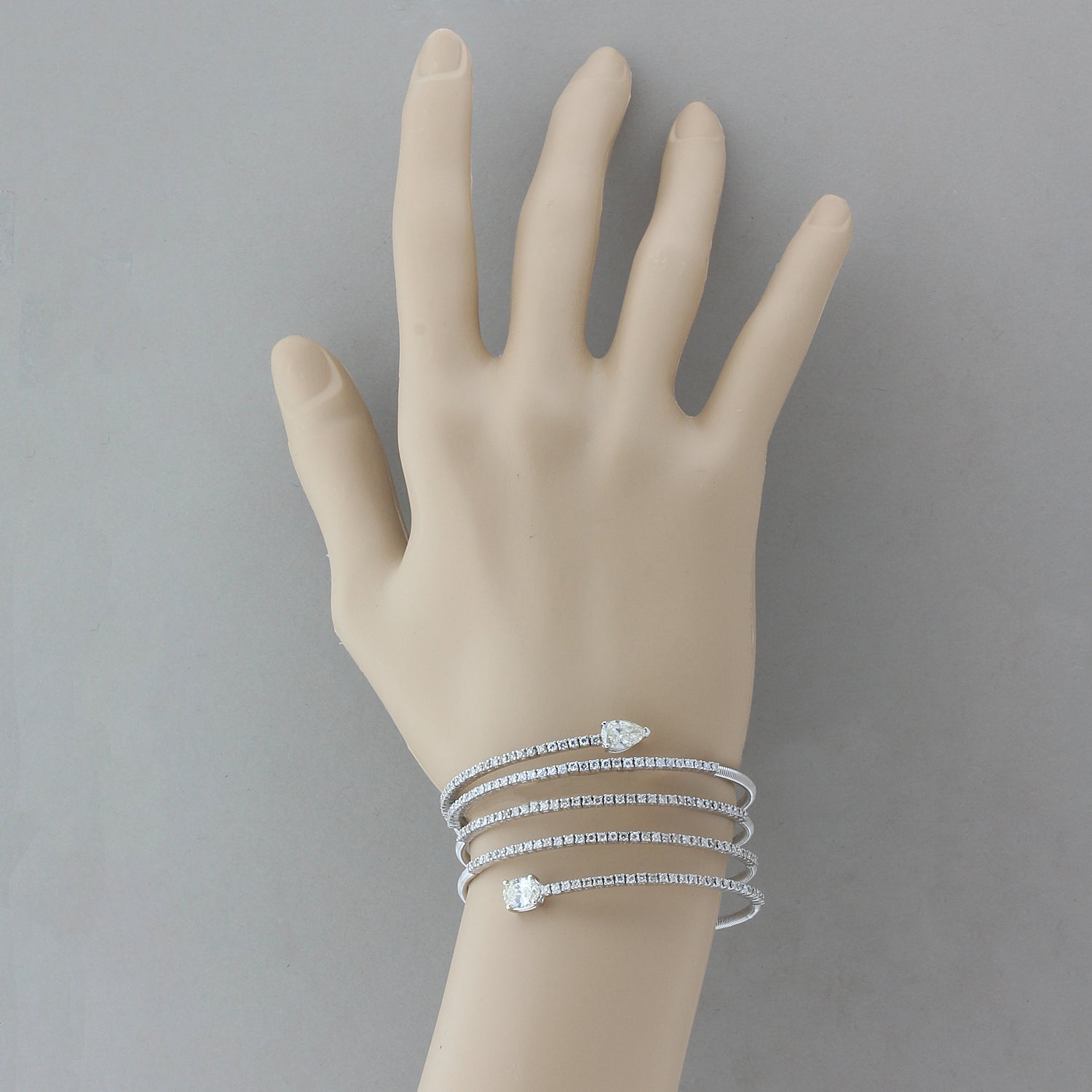 Diamond Gold Coiled Stretch Bracelet