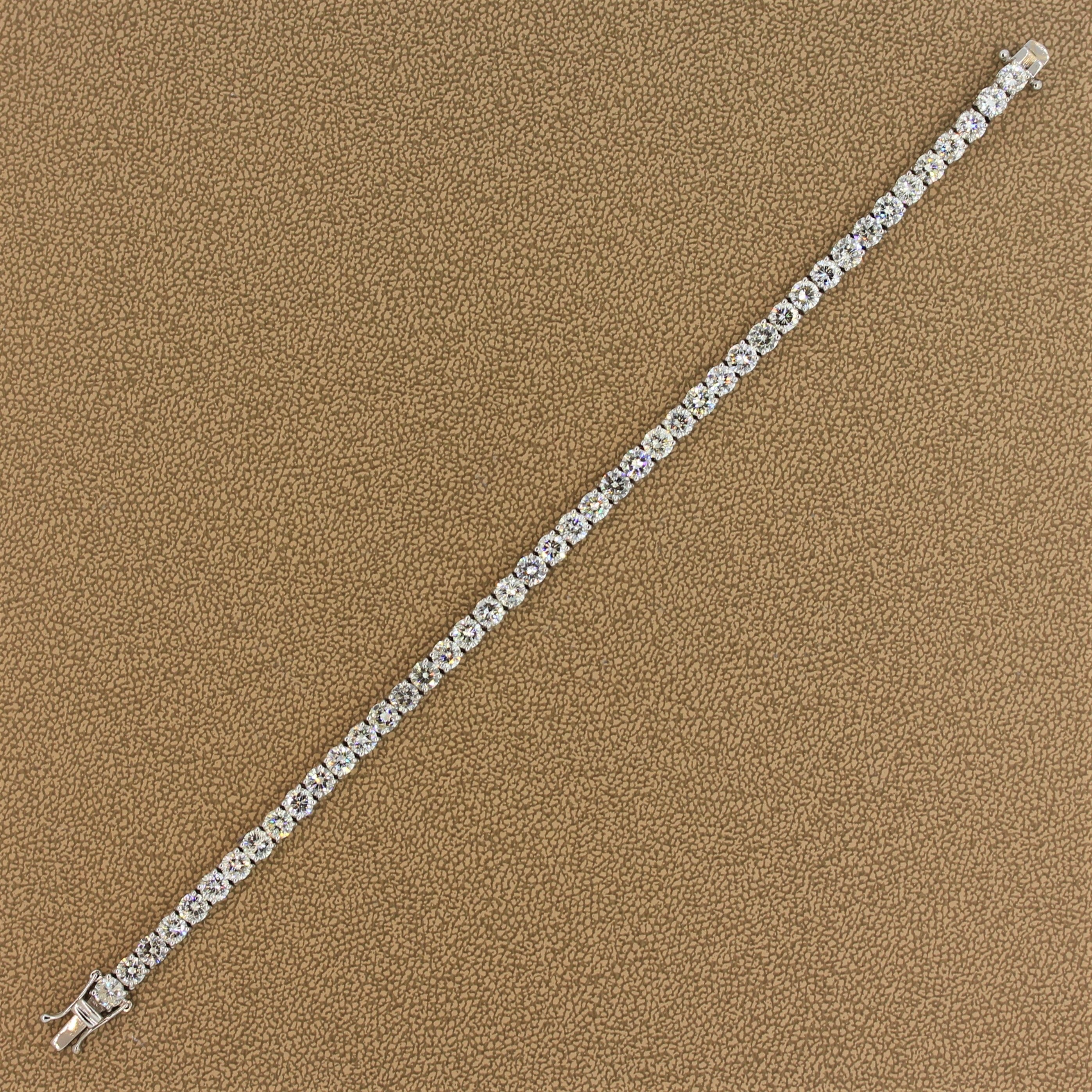 Classic Round Diamond Gold Tennis Bracelet