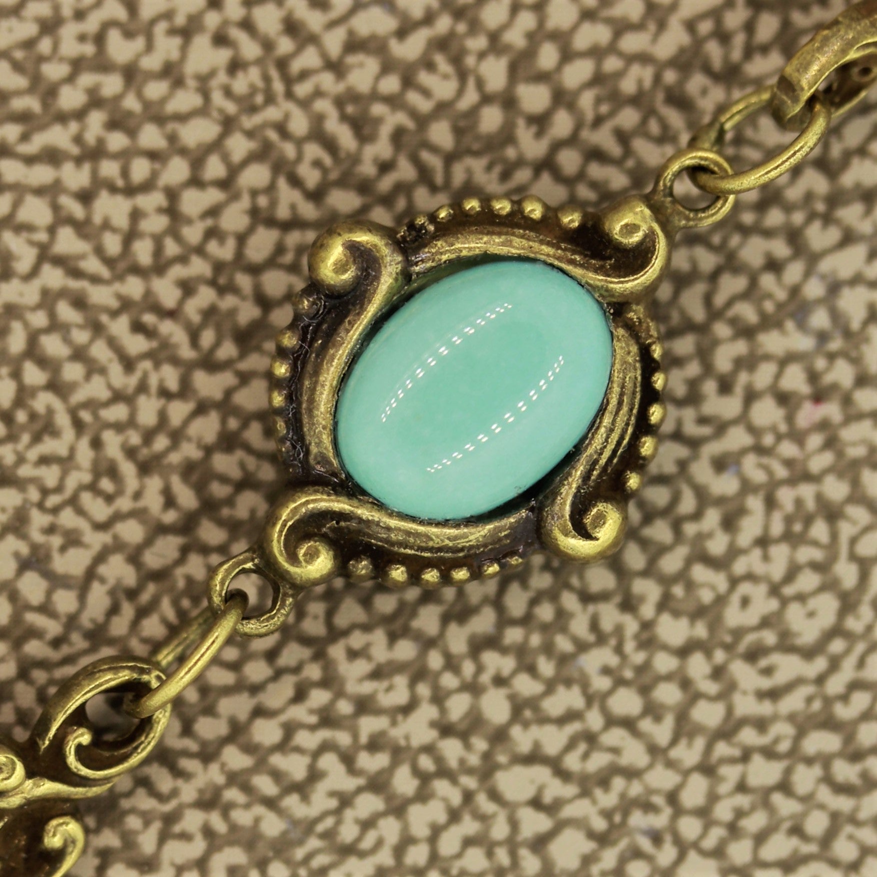 Art Nouveau Antique Turquoise Gold Filigree Bracelet