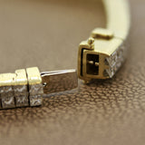 Diamond Double Row Gold Tennis Bracelet