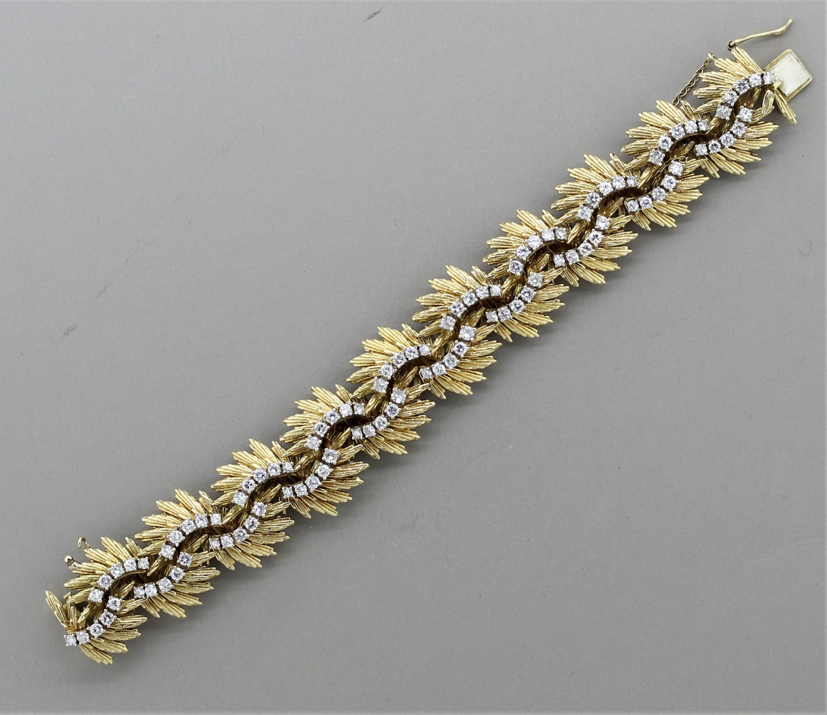 Retro Diamond Gold Bracelet, circa 1940’s