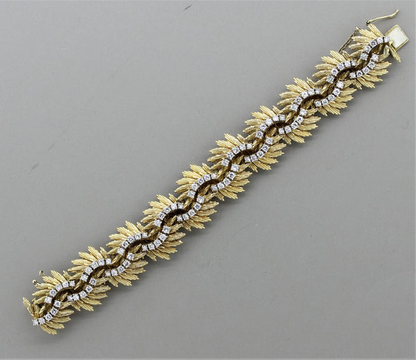 Retro Diamond Gold Bracelet, circa 1940’s