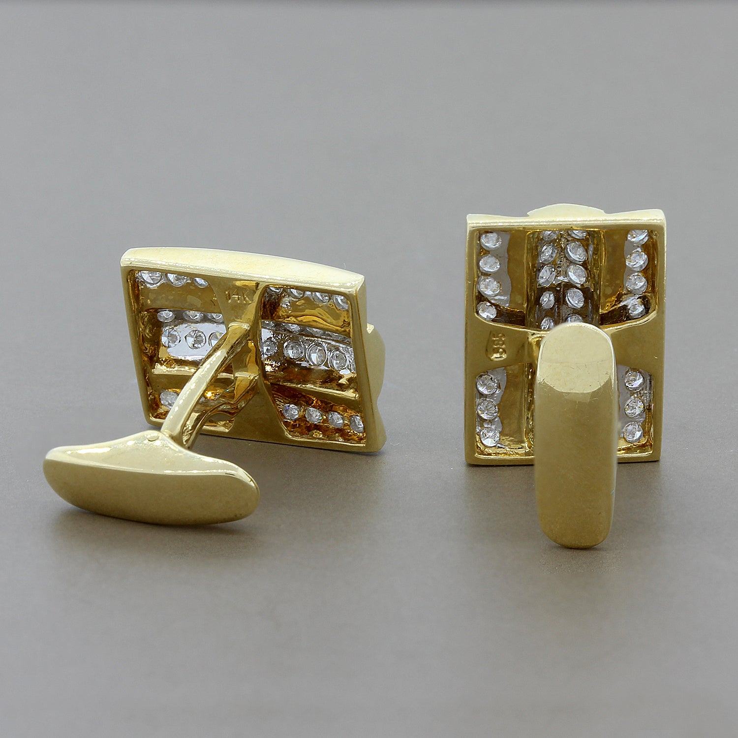 Estate Diamond Gold Cufflinks