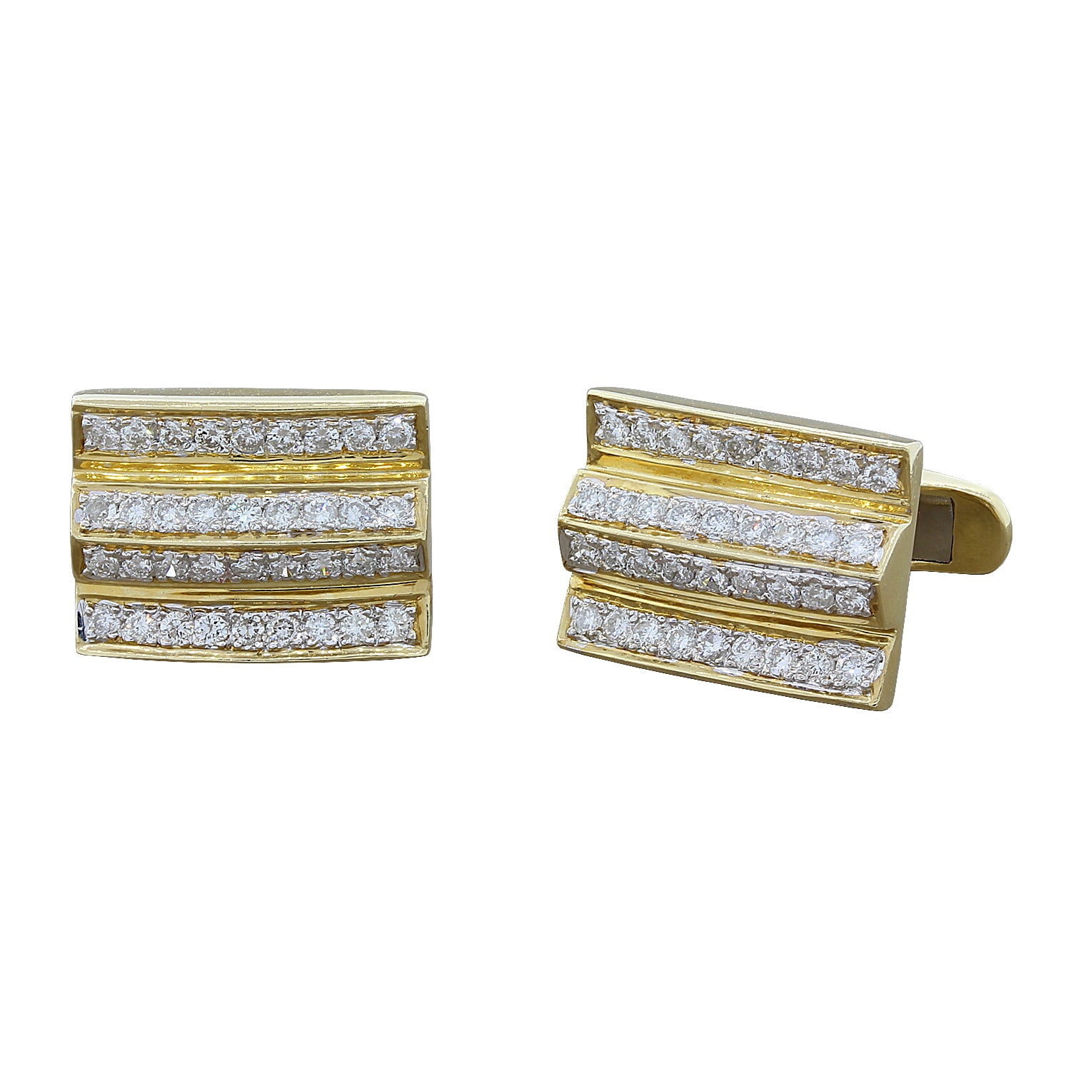 Estate Diamond Gold Cufflinks