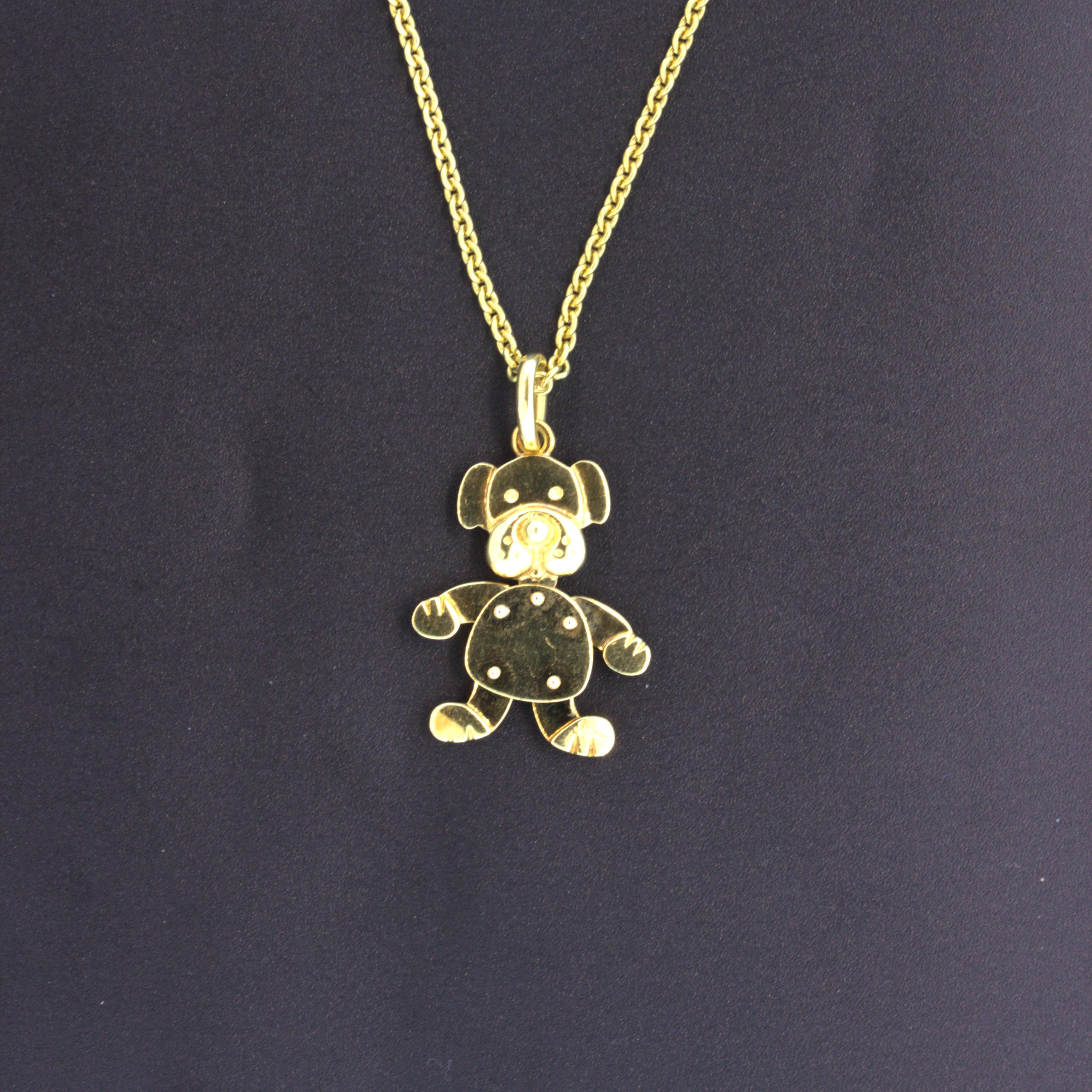 Pomellato 18k Yellow Gold Puppy Dog Pendant Necklace