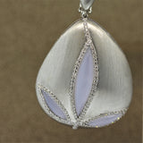 Moonstone Diamond Gold Flower Drop Earrings