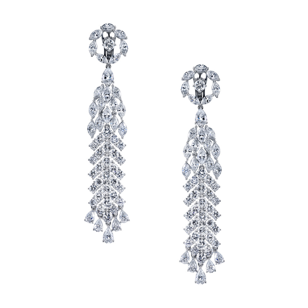 Diamond Gold Chandelier Earrings