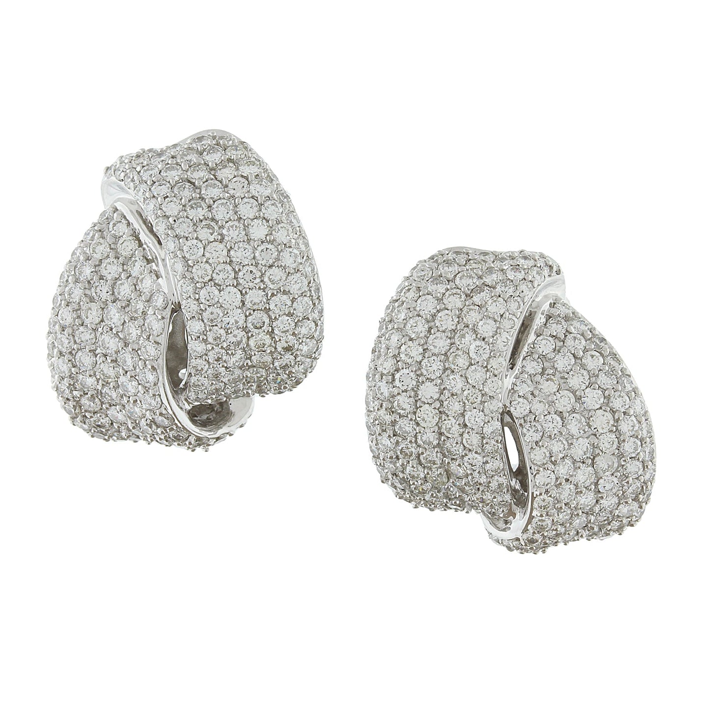 Modern Diamond Gold Earrings