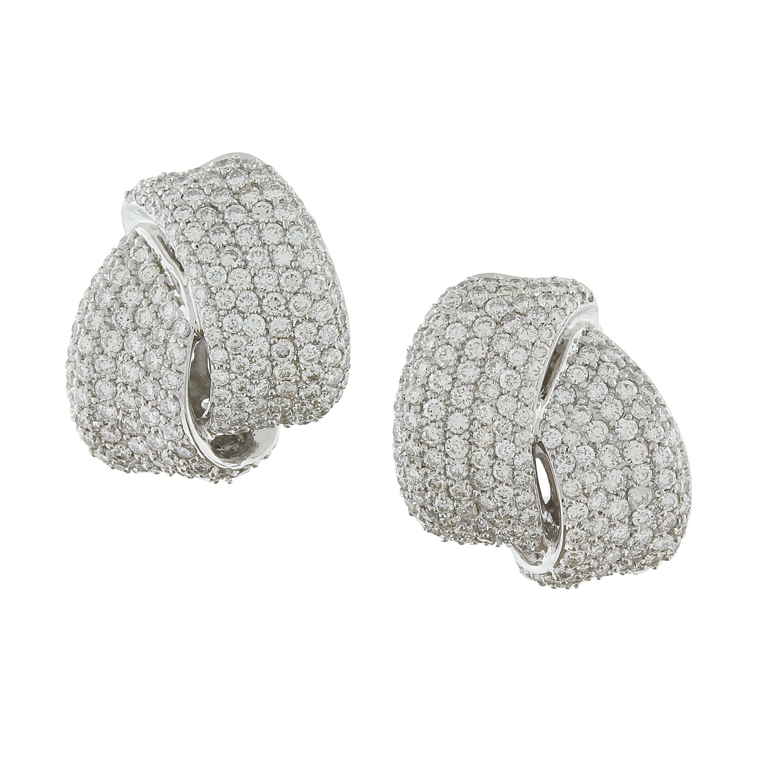 Modern Diamond Gold Earrings