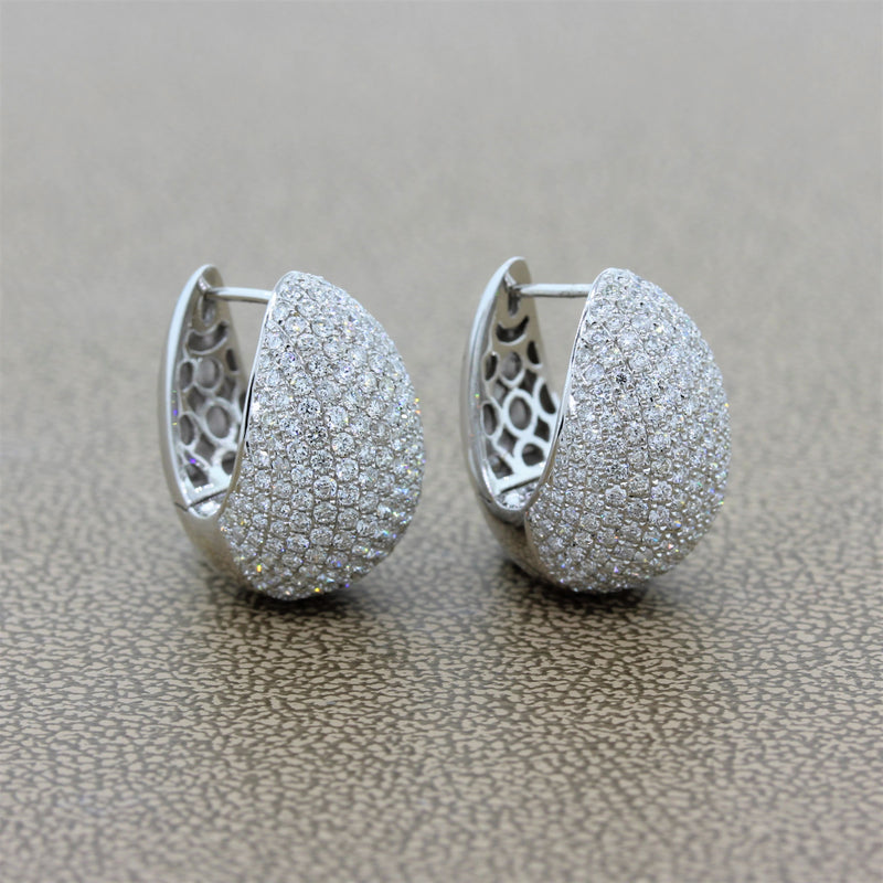 Modern Diamond Gold Earrings
