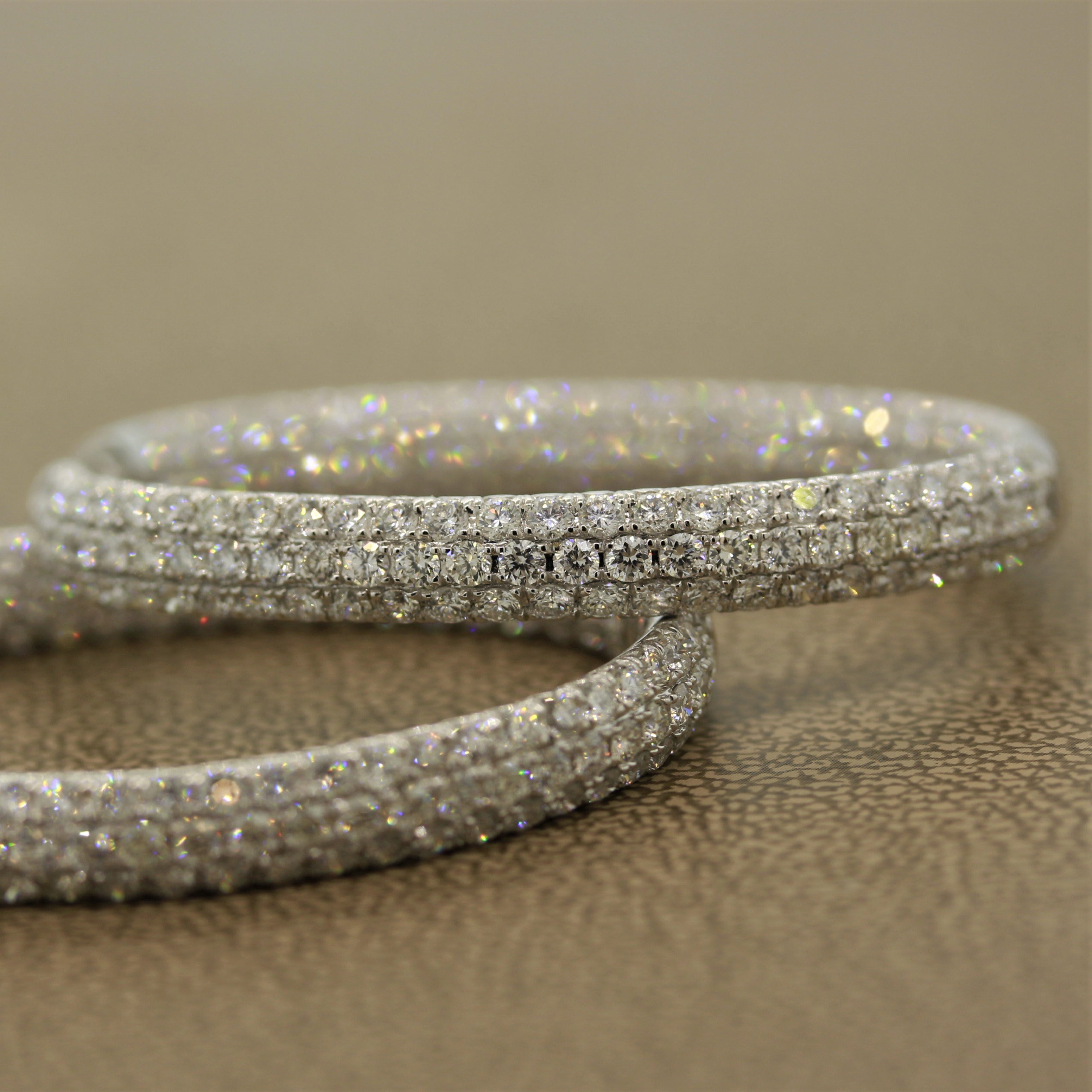 Exceptional Diamond Gold Hoop Earrings