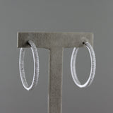 Diamond Pavé Gold Oval Hoop Earrings