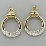 Italian Diamond Gold Door Knocker Earrings