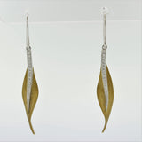 Simon G Diamond Gold Leaf Drop Earrings