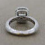 Cushion Diamond Gold Bezel Set Engagement Ring
