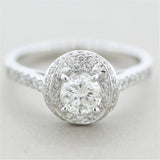 0.58 Carat Round Diamond Gold Engagement Ring
