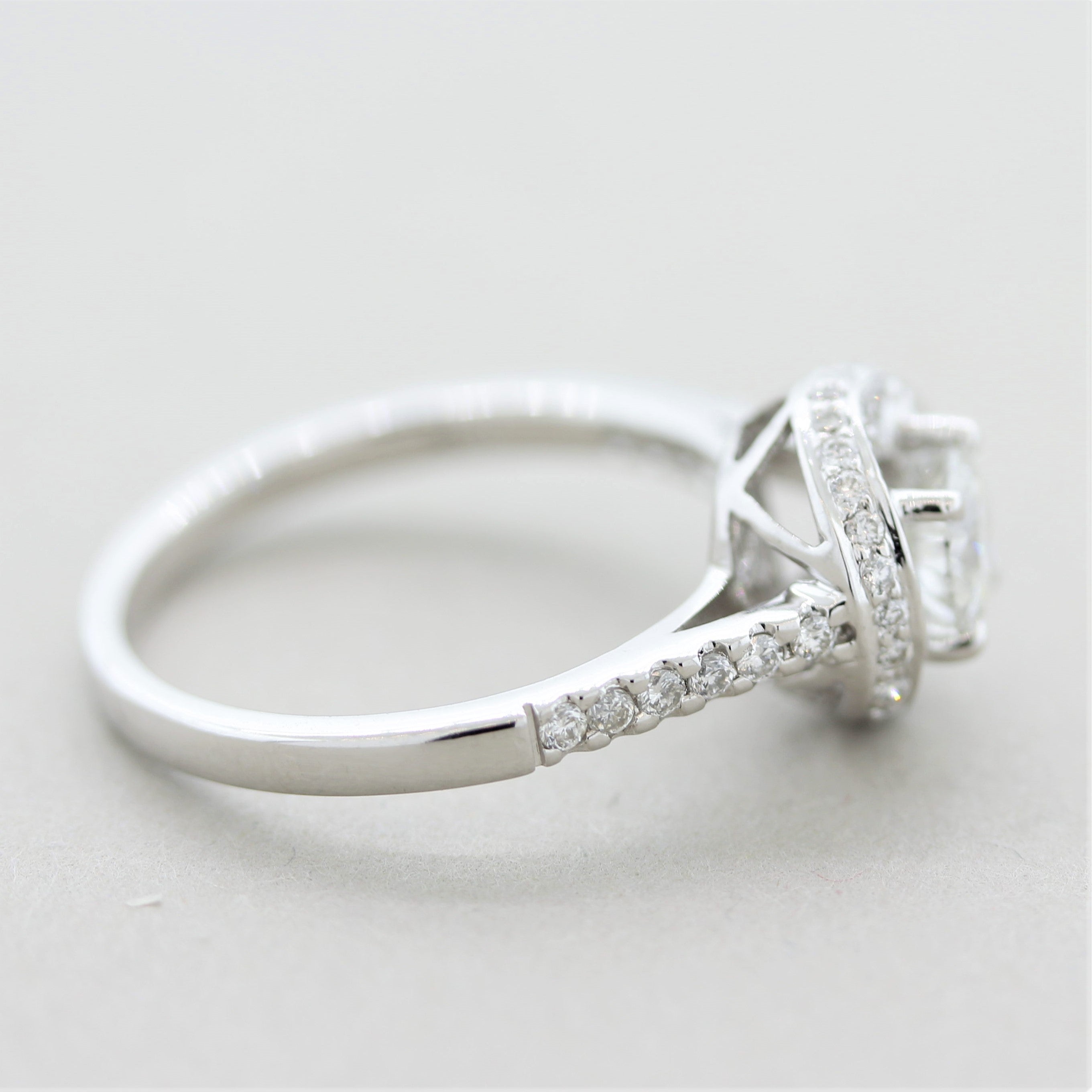 0.58 Carat Round Diamond Gold Engagement Ring