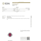3.46 Carat Ruby Diamond Halo Platinum Ring, GIA Certified