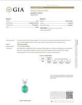 14.22 Carat Colombian Emerald Diamond Platinum Pendant, GIA Certified