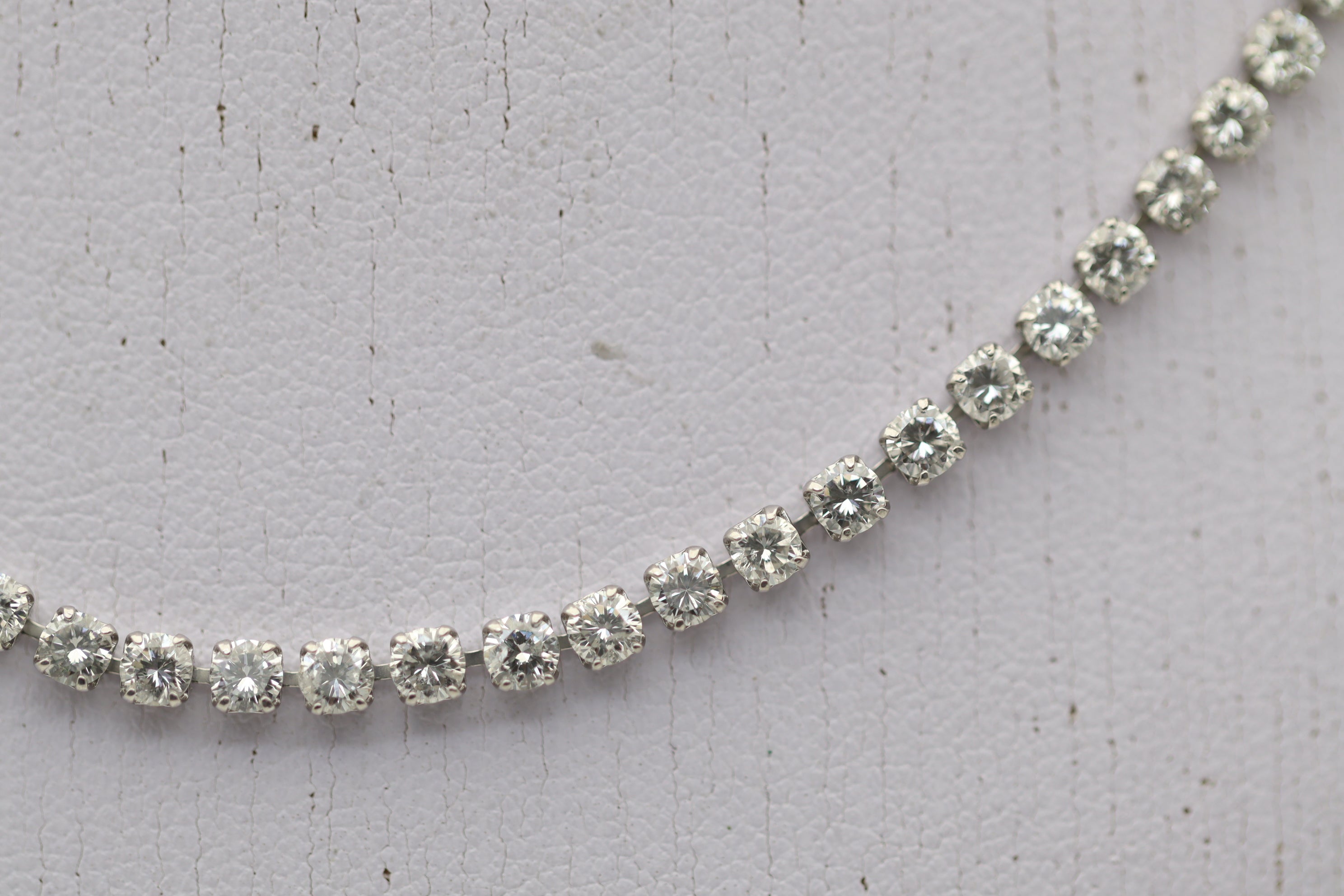 Diamond Platinum Tennis Necklace, 10 Carats