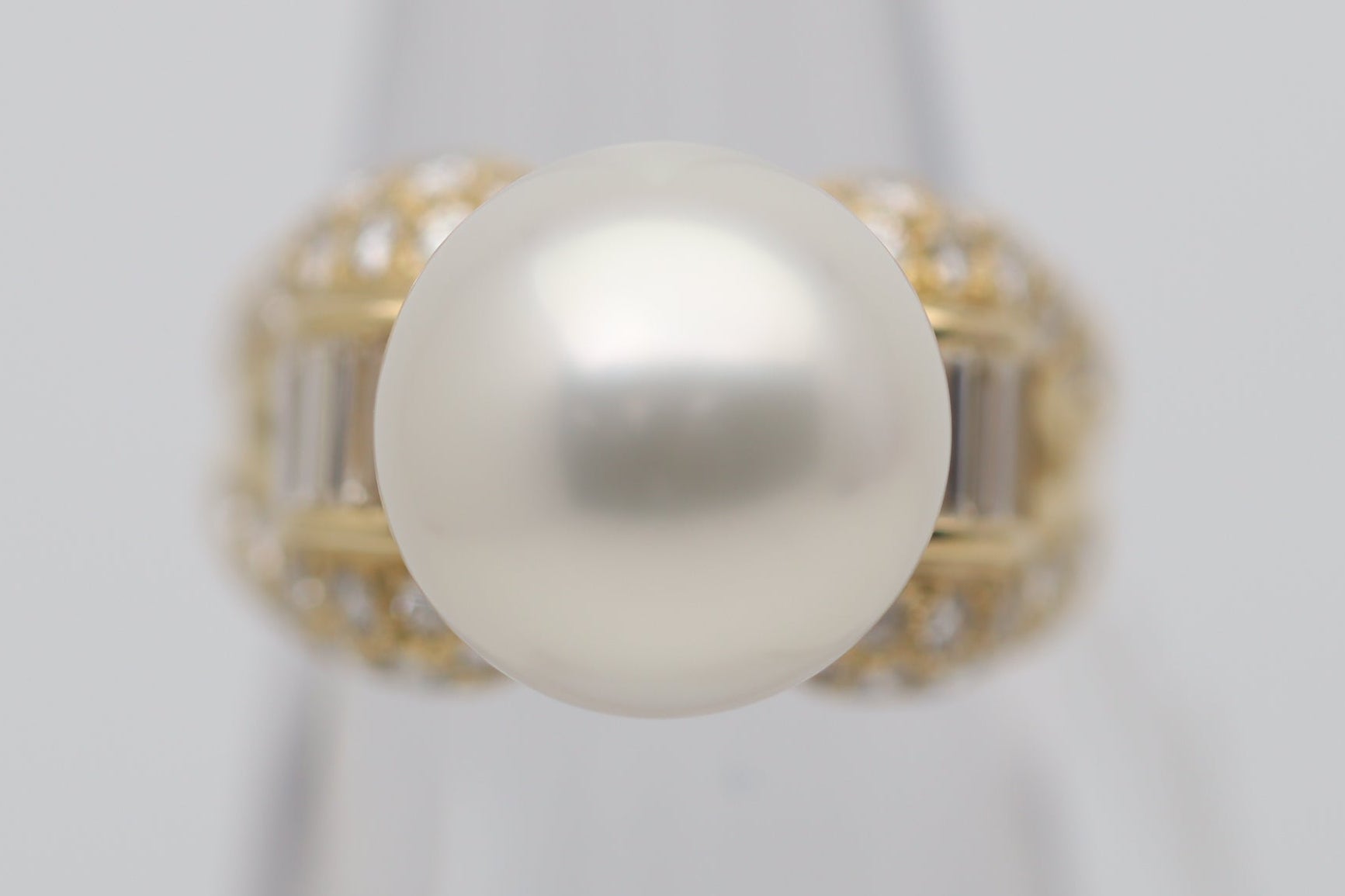 South Sea Pearl Diamond Gold Ring