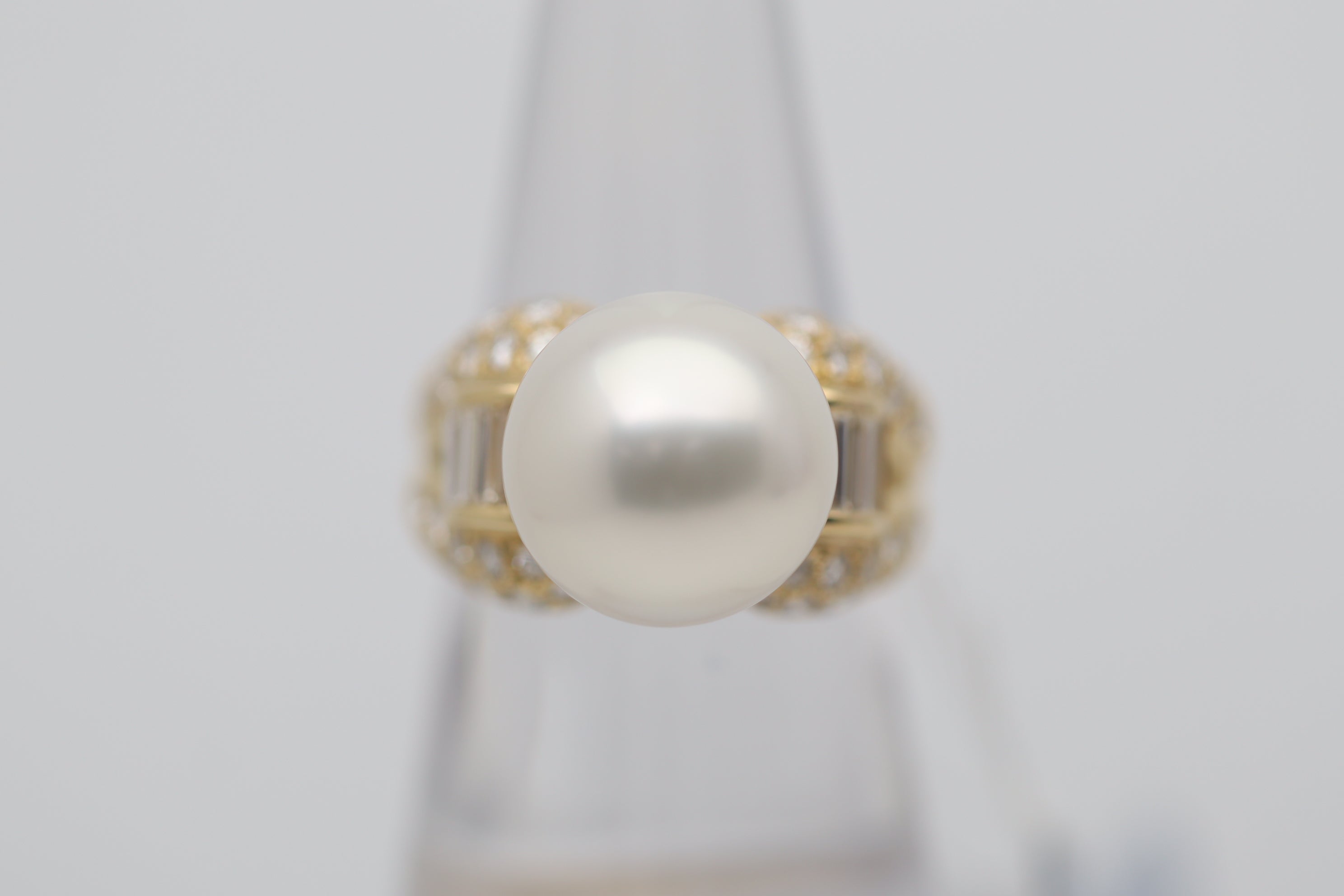 South Sea Pearl Diamond Gold Ring