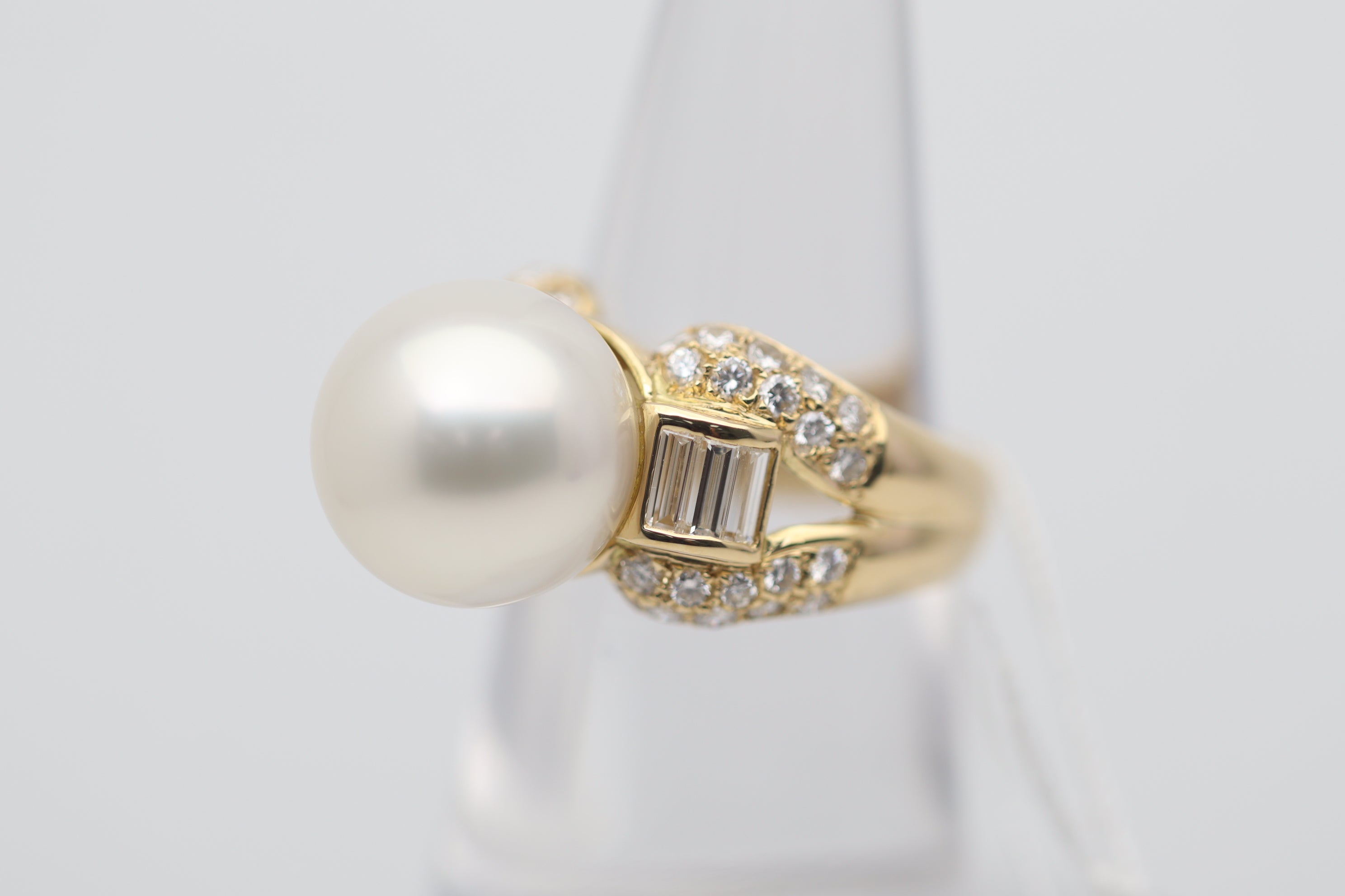 South Sea Pearl Diamond Gold Ring