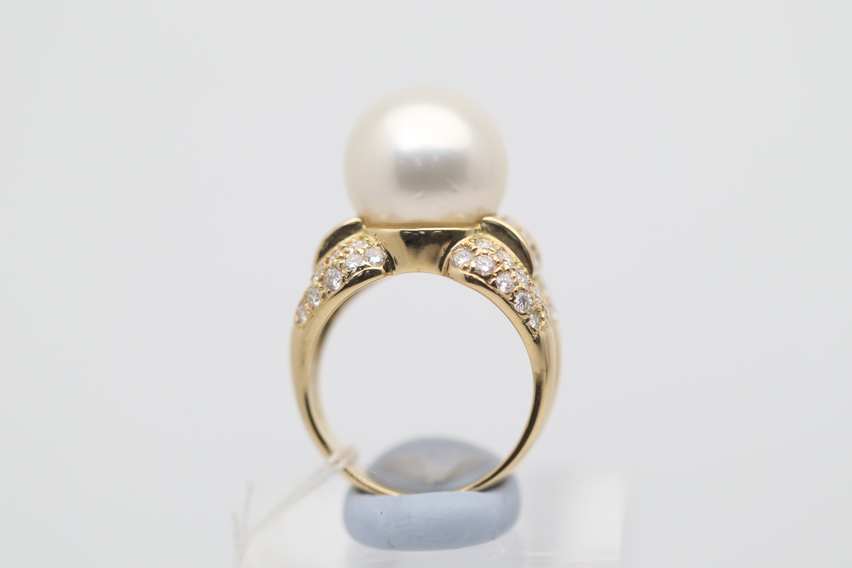 South Sea Pearl Diamond Gold Ring