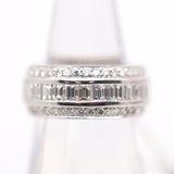 Diamond 18K White Gold Eternity Band Ring, Size 6