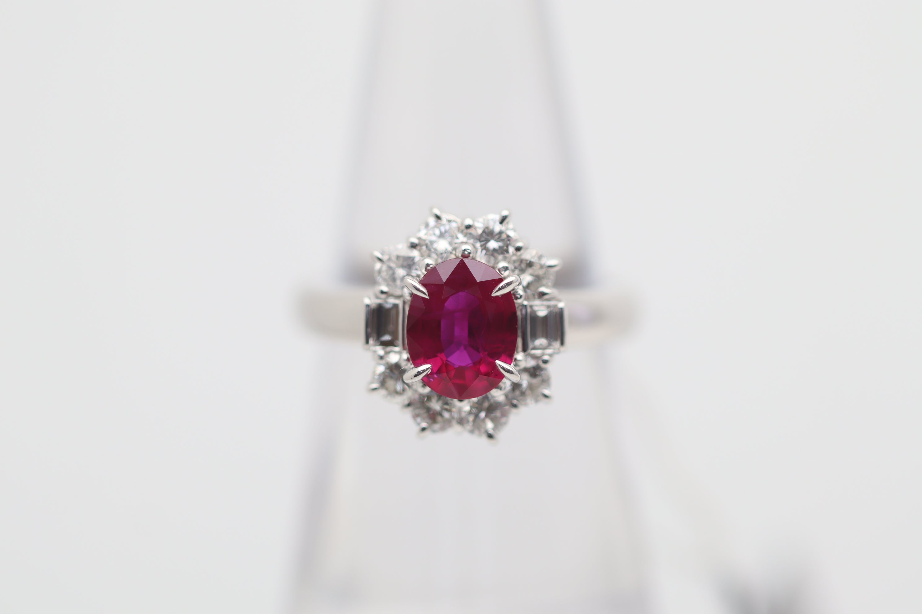 1.17 Carat Burmese Ruby Diamond Platinum Ring, GIA Certified