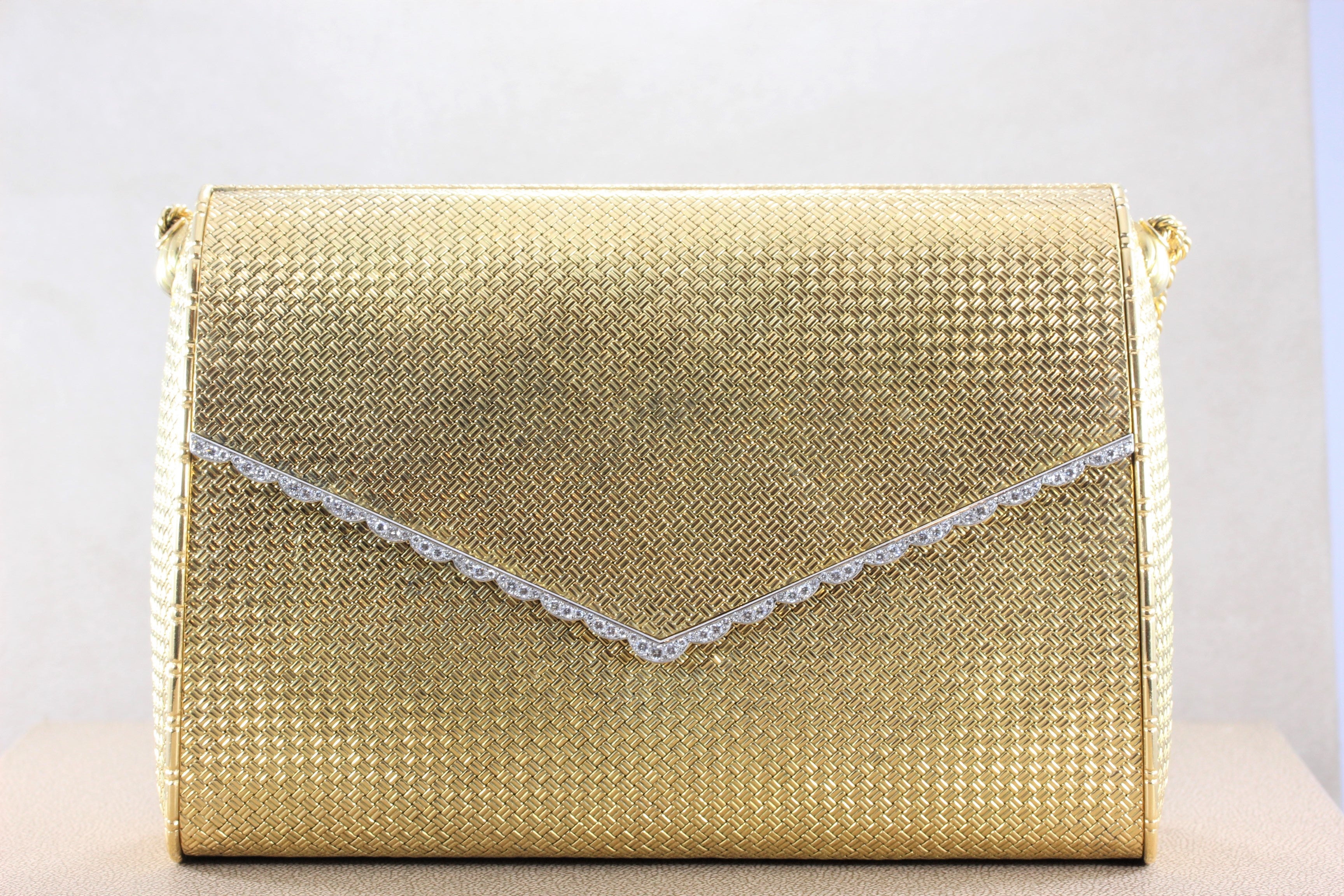 Cartier Paris Diamond Gold Evening Purse