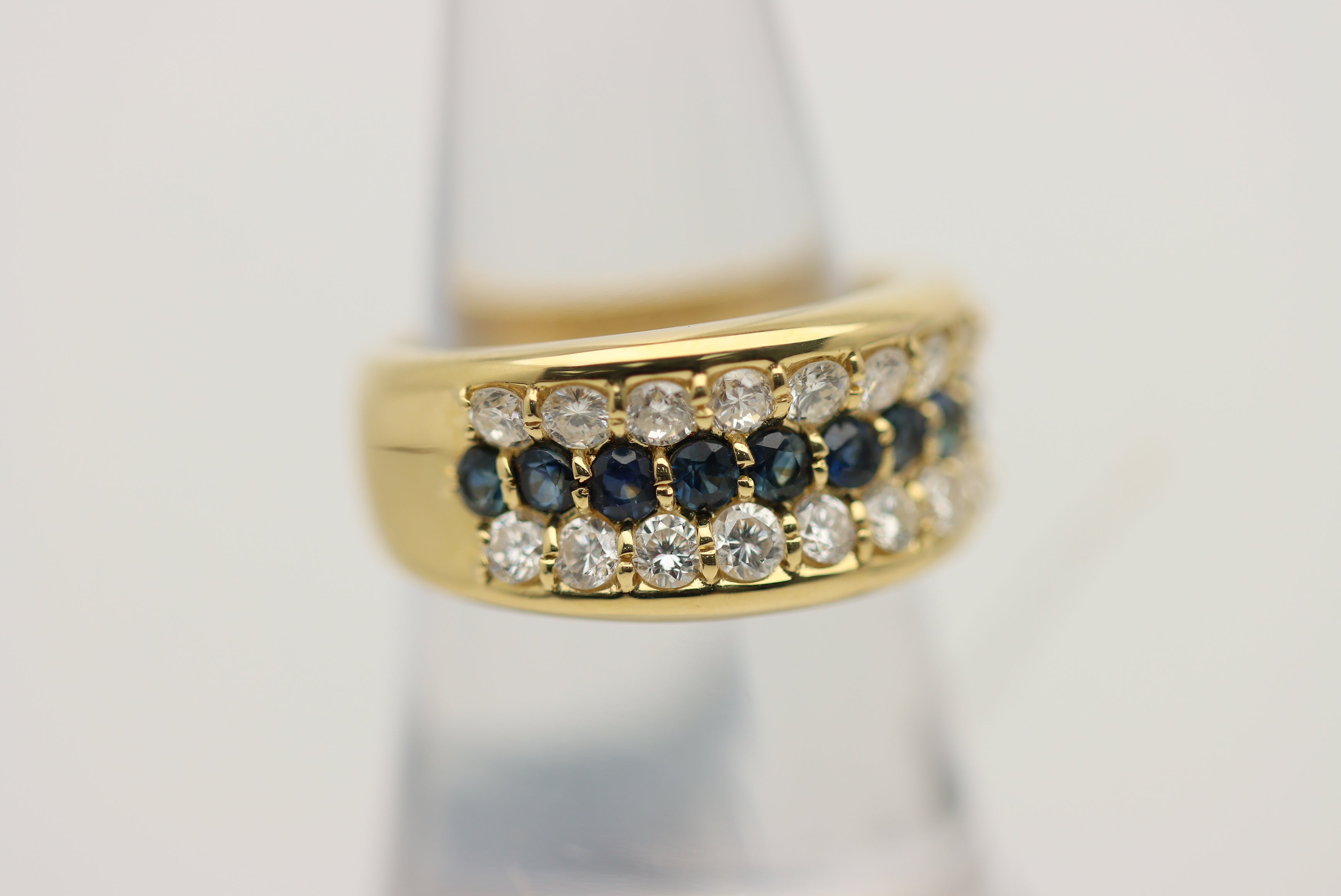 Sapphire Diamond Gold Ring