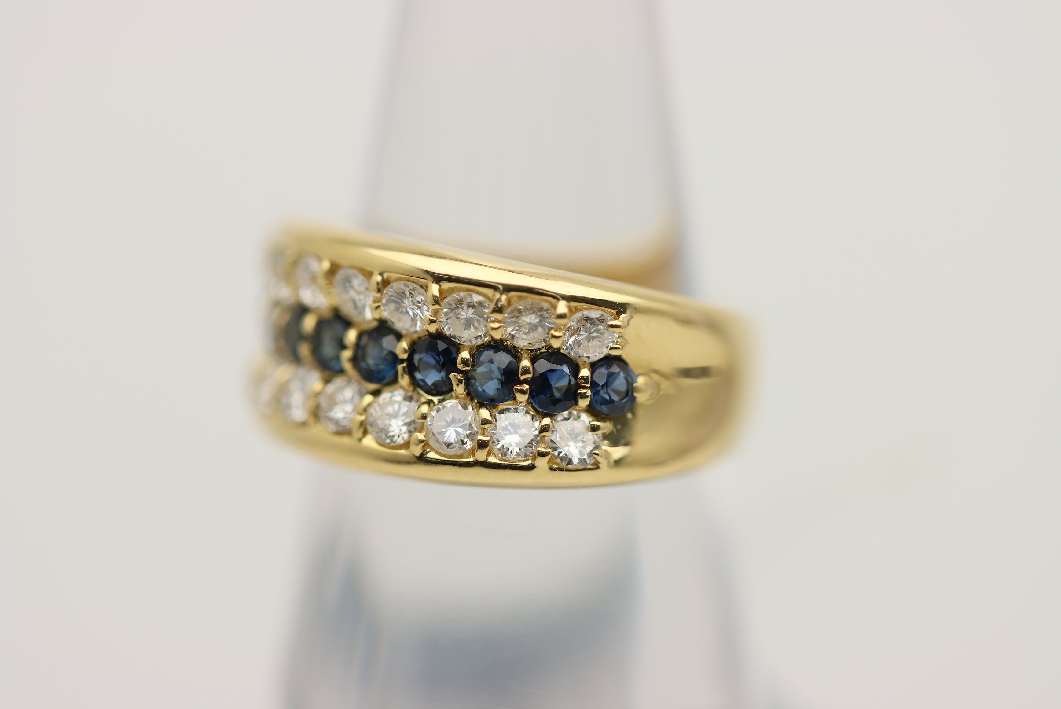 Sapphire Diamond Gold Ring