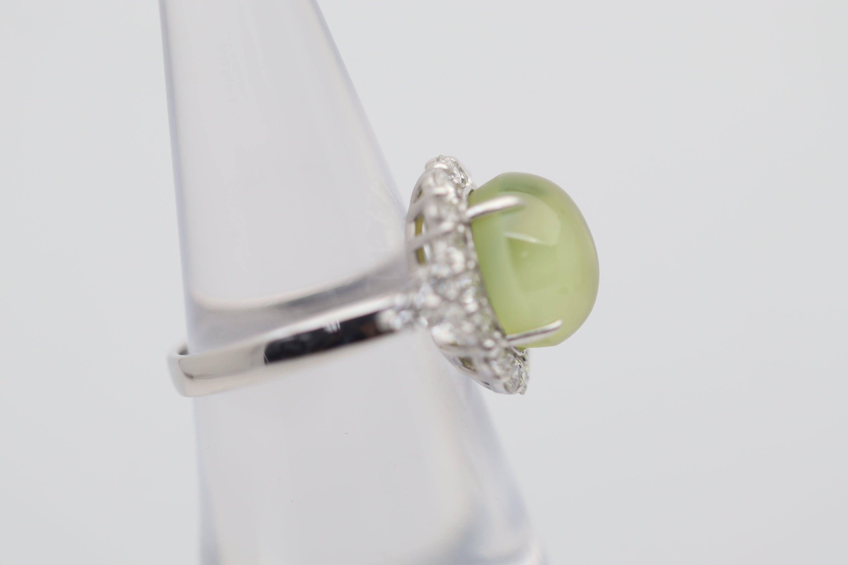 Cats Eye Chrysoberyl Diamond Platinum Ring