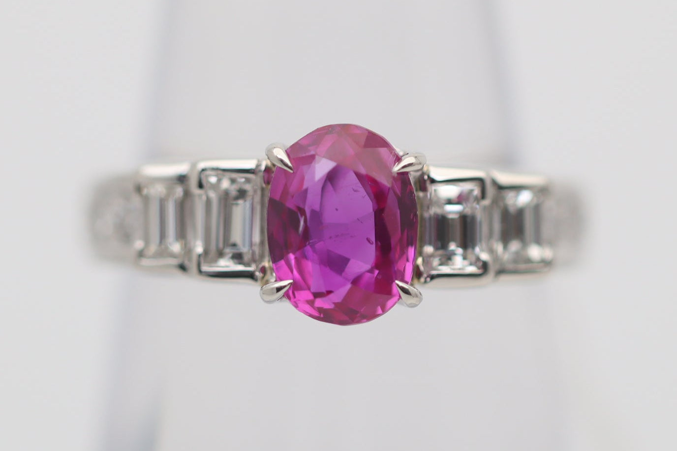 1.81 Carat No-Heat Burmese Ruby Diamond Platinum Ring, GIA Certified