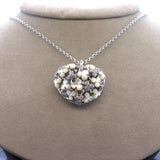 Diamond Mother-of-Pearl 18k White gold Heart Pendant