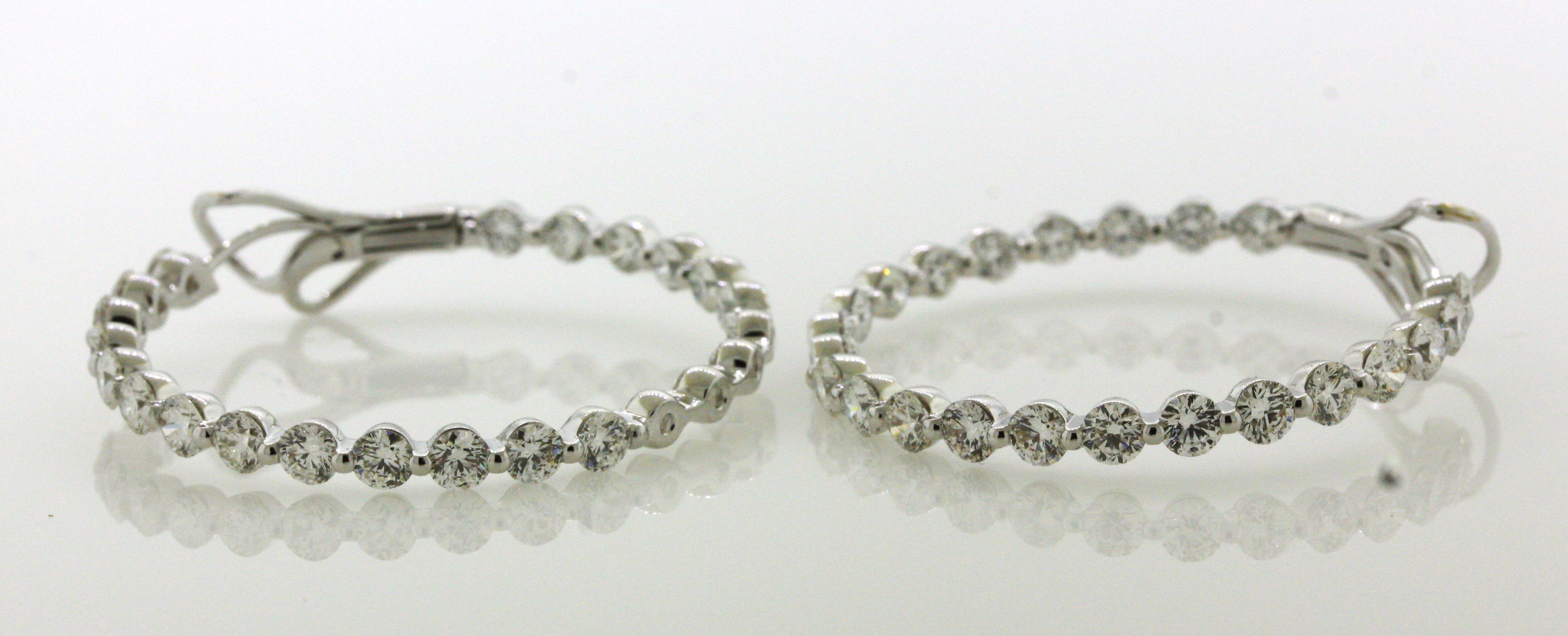 Diamond Gold Inside-Out Hoop Earrings