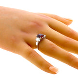 3.48 Carat Gem Ruby Diamond Platinum 3-Stone Ring, GIA Certified