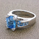 Bellarri Blue Topaz Diamond Gold Ring