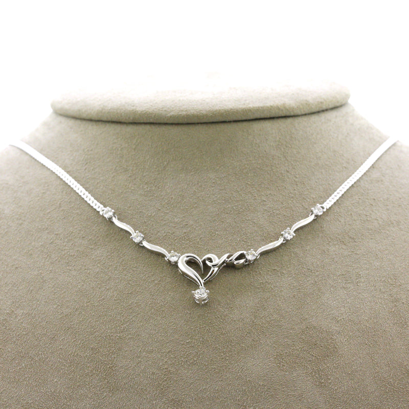 Diamond Gold Heart-Motif Necklace