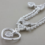 Diamond Gold Chandelier Heart Necklace