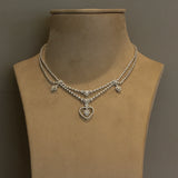 Diamond Gold Chandelier Heart Necklace