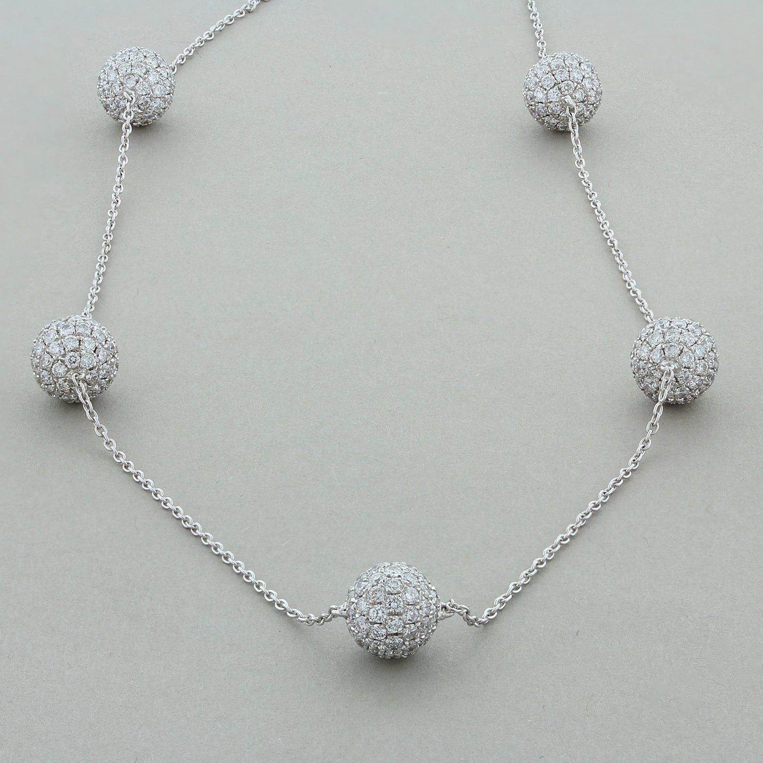 Diamond Gold Sphere Necklace