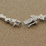 Antique Style Diamond Platinum Filigree Necklace