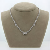 Antique Style Diamond Platinum Filigree Necklace